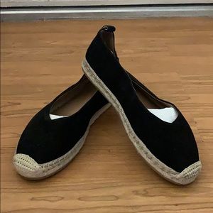 J. Jill Nude Suede Lace Up Ballerina Espadrilles